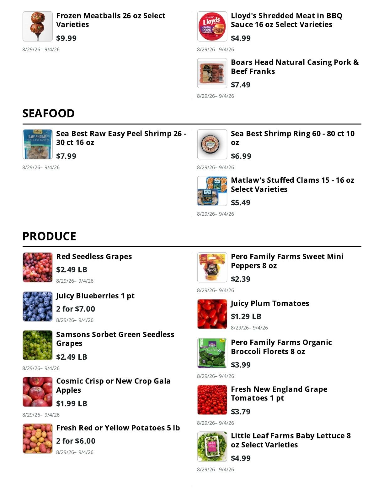 E.M. Heath Supermarket Weekly Ad August 29 - September 4, 2026