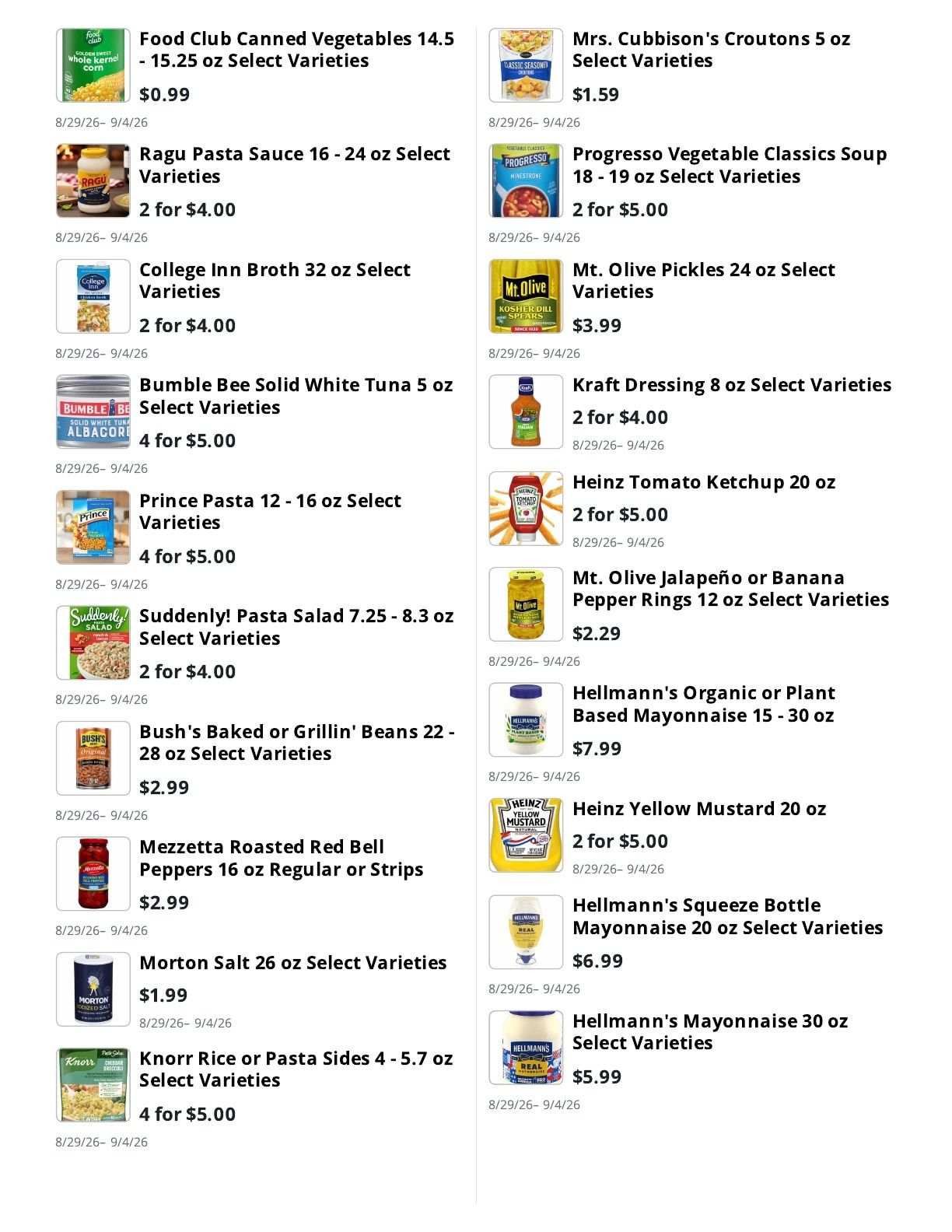 E.M. Heath Supermarket Weekly Ad August 29 - September 4, 2026