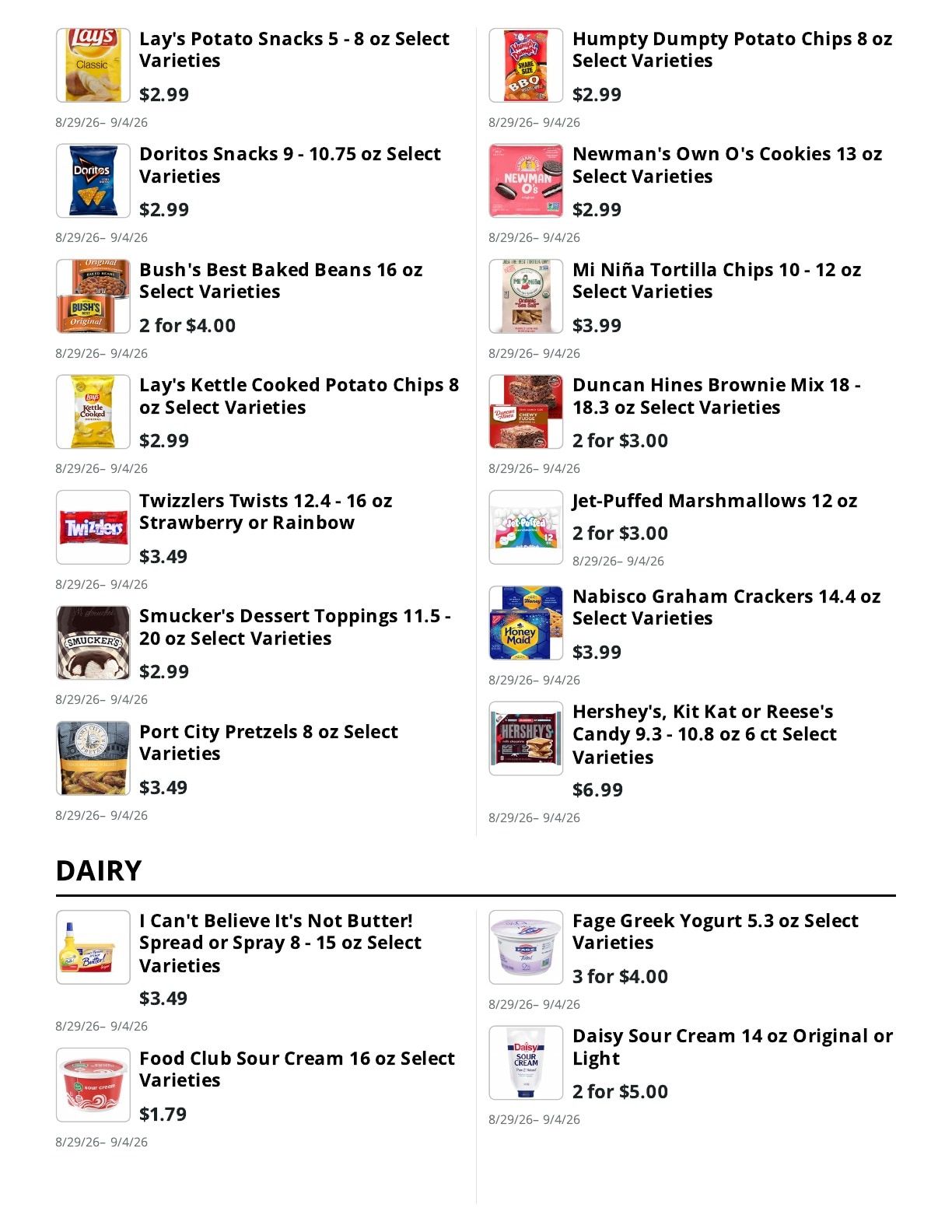 E.M. Heath Supermarket Weekly Ad August 29 - September 4, 2026