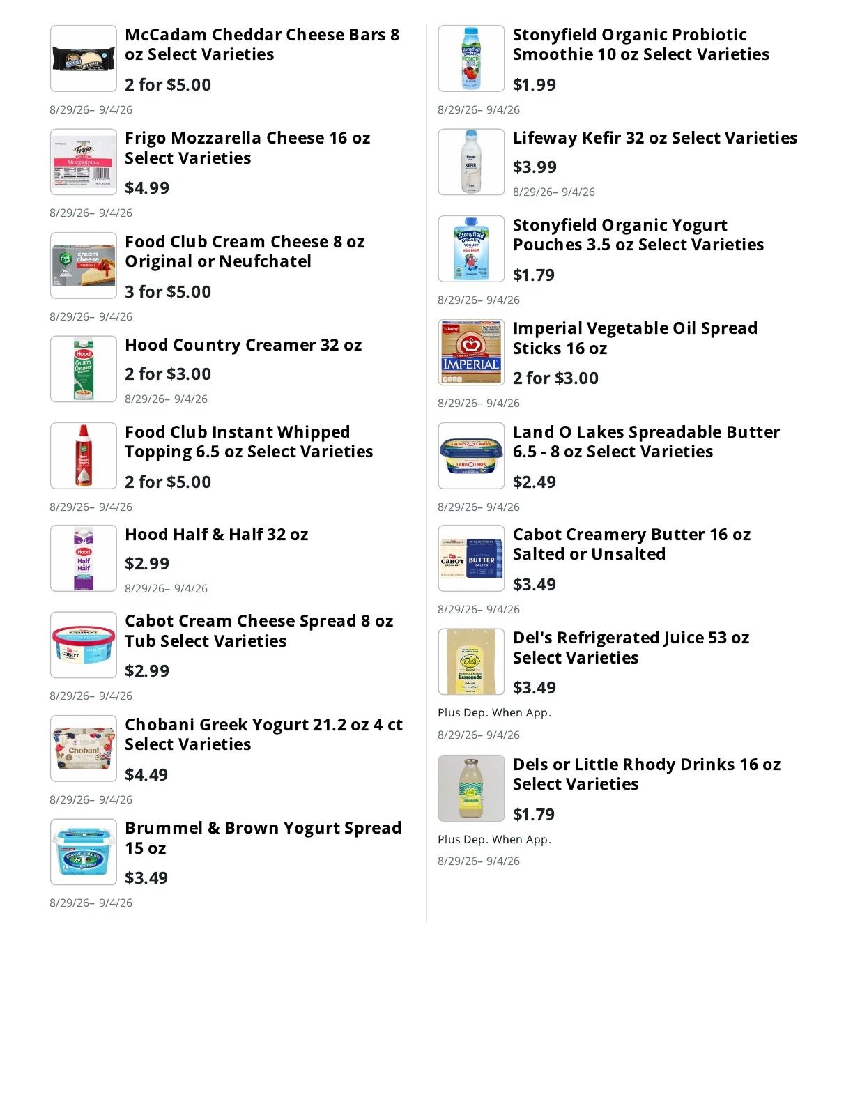 E.M. Heath Supermarket Weekly Ad August 29 - September 4, 2026