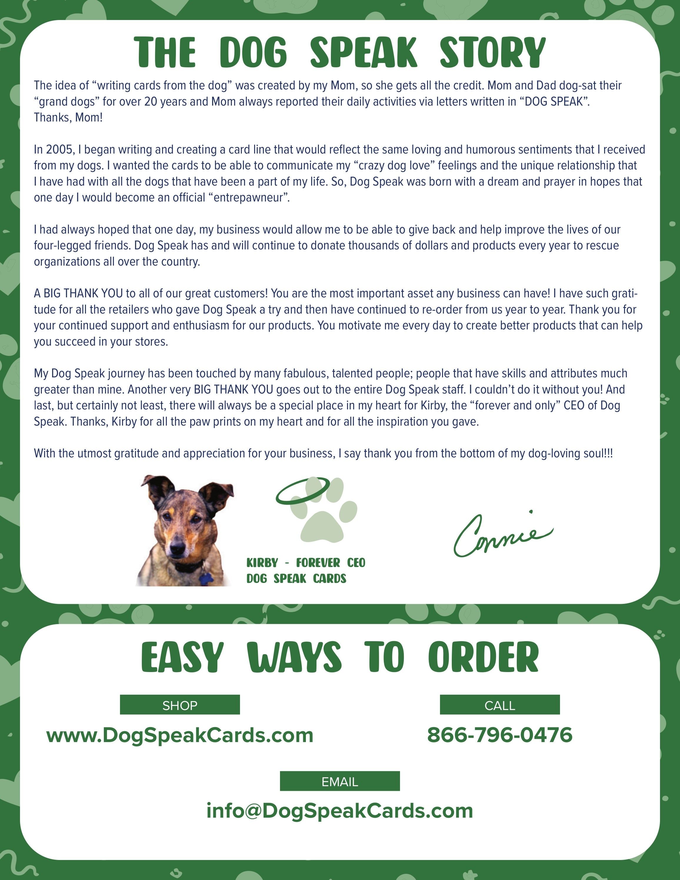Dog Speak Cards Pet Gifts Catalog Weekly Ad January 1 - December 31, 2026