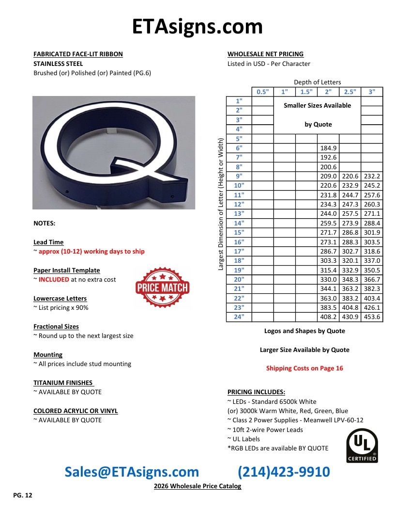 ETA Signs Wholesale Signs Catalog Weekly Ad January 1 - December 31, 2026