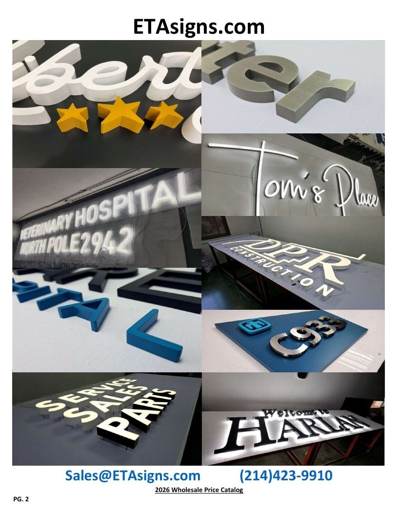 ETA Signs Wholesale Signs Catalog Weekly Ad January 1 - December 31, 2026