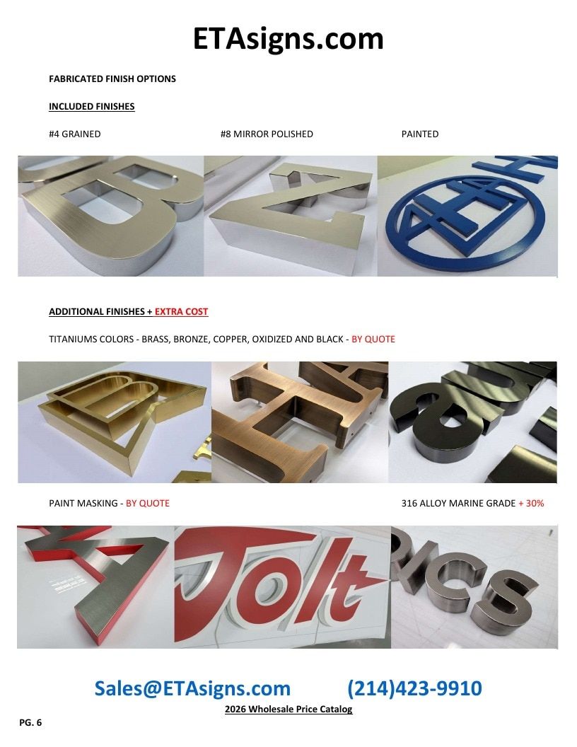ETA Signs Wholesale Signs Catalog Weekly Ad January 1 - December 31, 2026