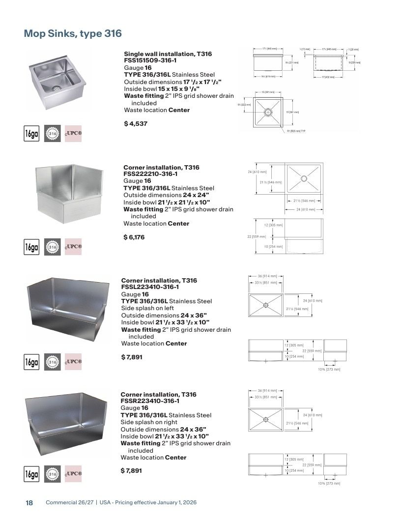 Franke USA Commercial Products Catalog Weekly Ad January 1 - December 31, 2026