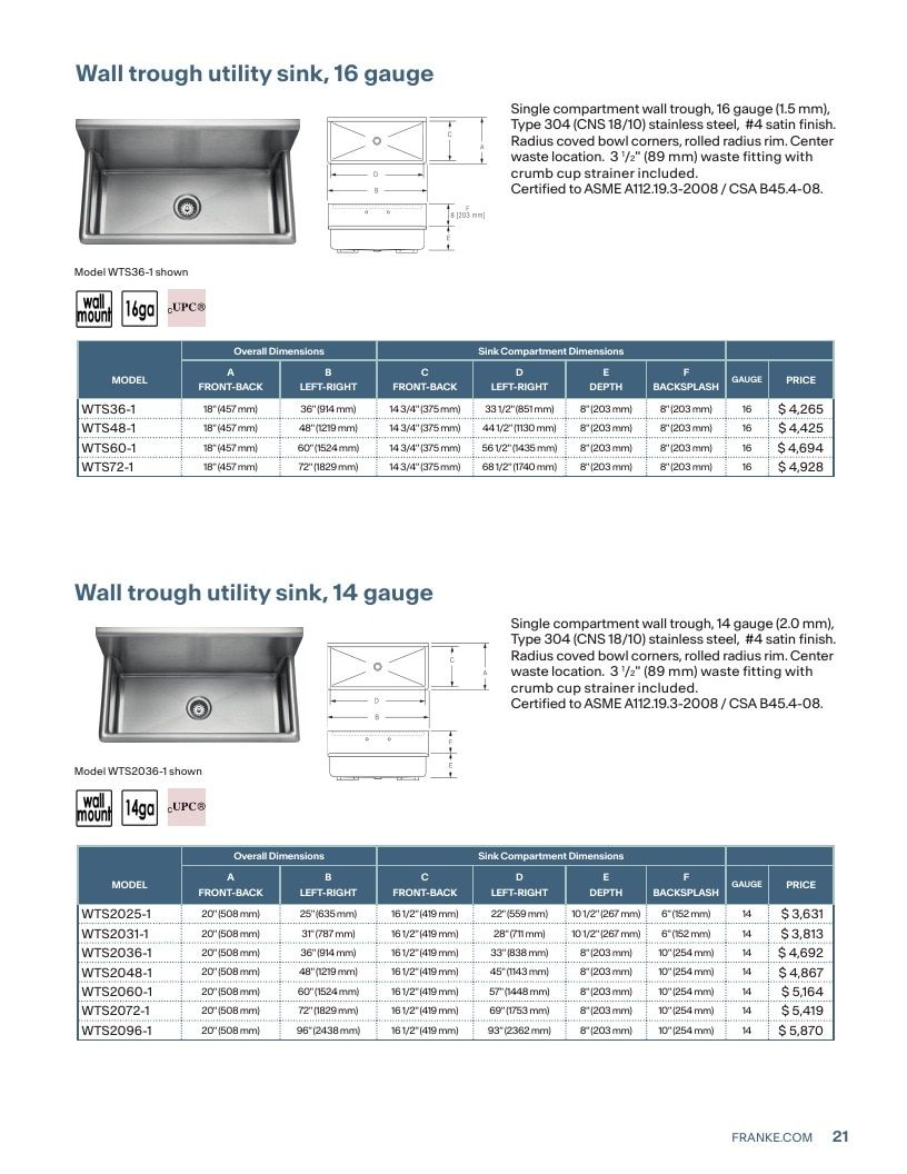 Franke USA Commercial Products Catalog Weekly Ad January 1 - December 31, 2026