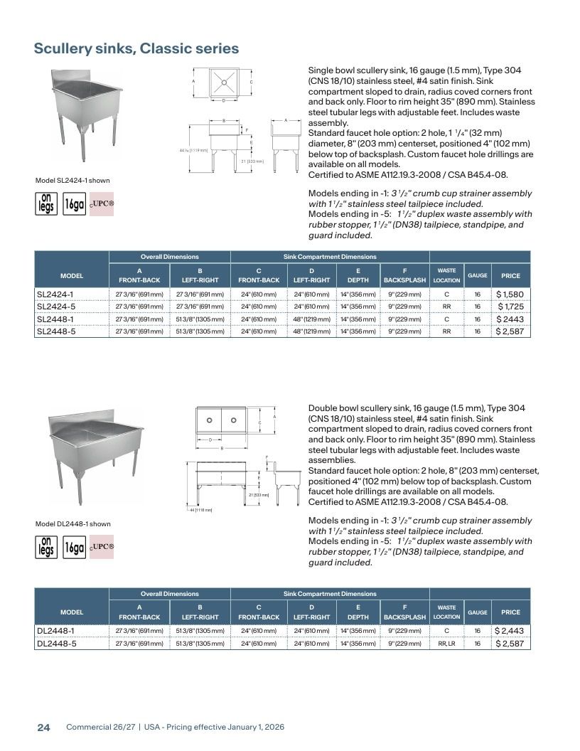 Franke USA Commercial Products Catalog Weekly Ad January 1 - December 31, 2026