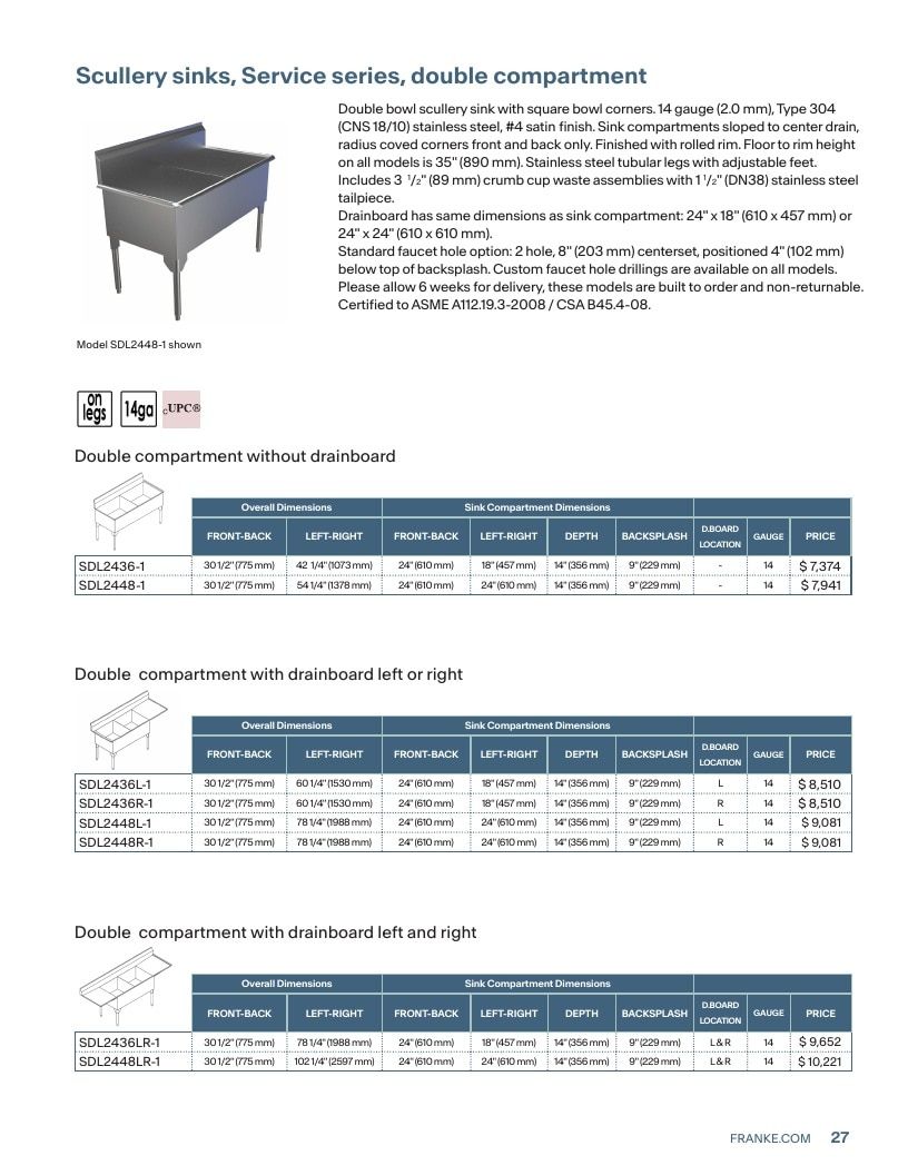 Franke USA Commercial Products Catalog Weekly Ad January 1 - December 31, 2026