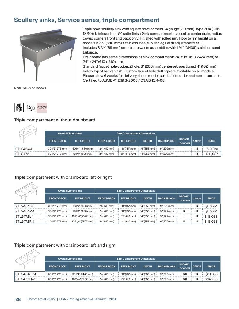 Franke USA Commercial Products Catalog Weekly Ad January 1 - December 31, 2026