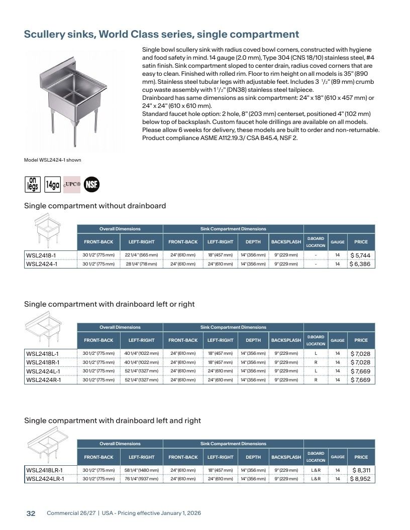 Franke USA Commercial Products Catalog Weekly Ad January 1 - December 31, 2026