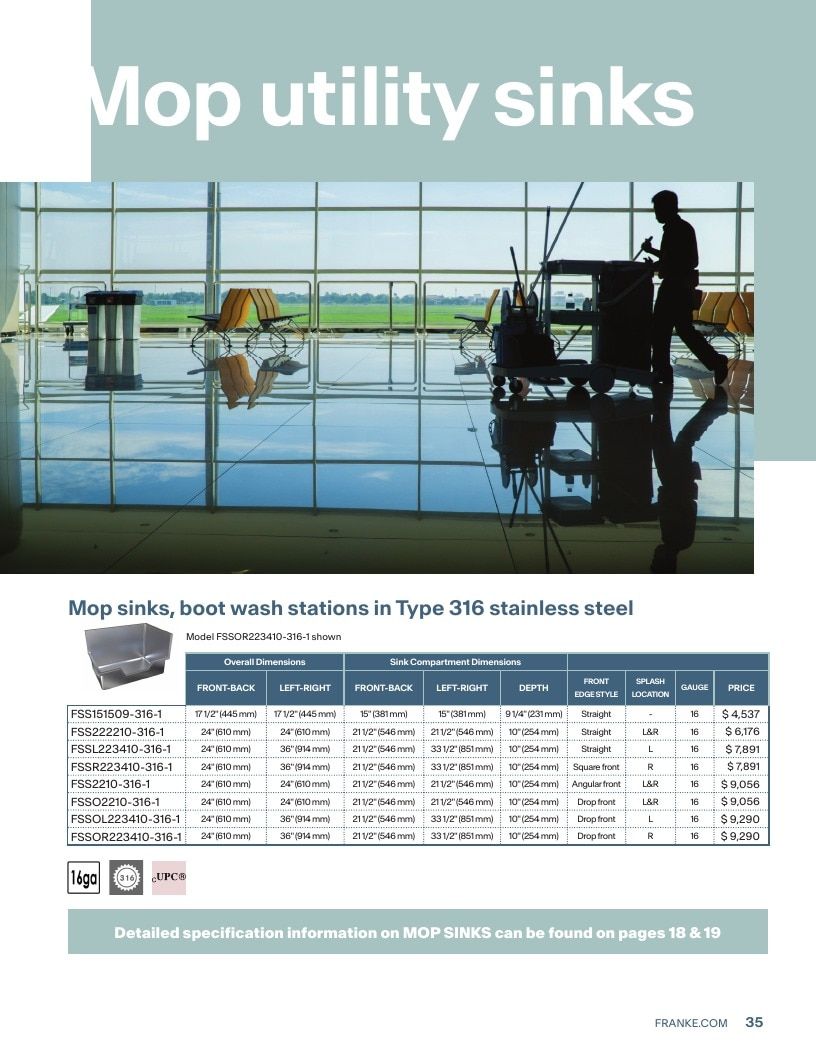 Franke USA Commercial Products Catalog Weekly Ad January 1 - December 31, 2026