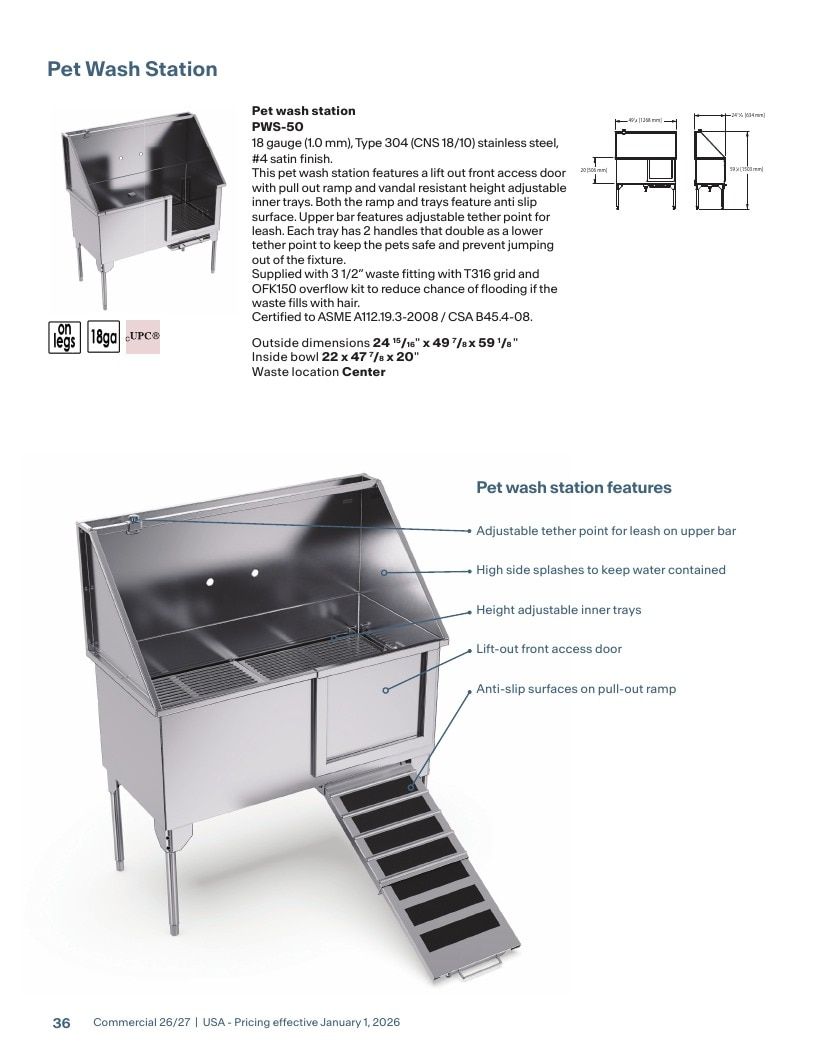 Franke USA Commercial Products Catalog Weekly Ad January 1 - December 31, 2026