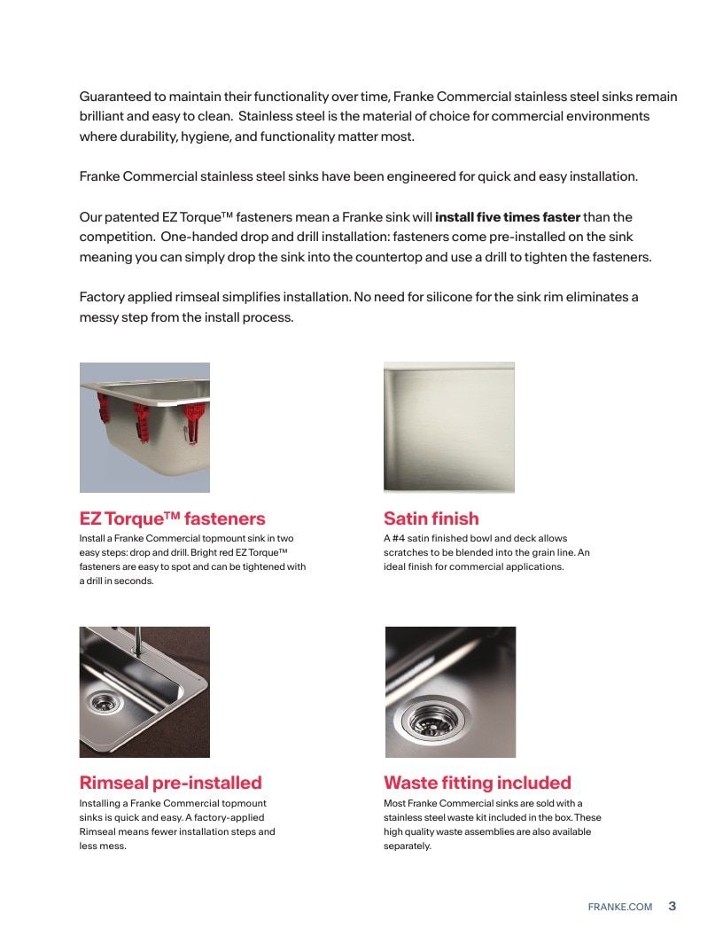 Franke USA Commercial Products Catalog Weekly Ad January 1 - December 31, 2026