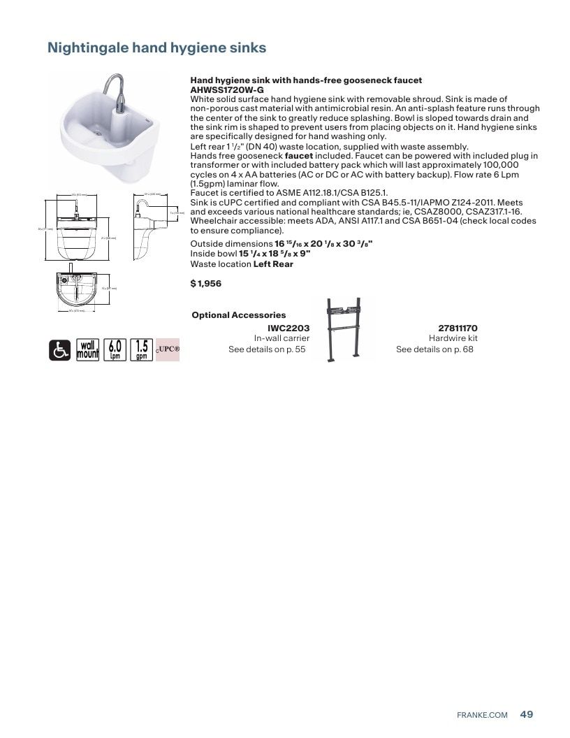 Franke USA Commercial Products Catalog Weekly Ad January 1 - December 31, 2026