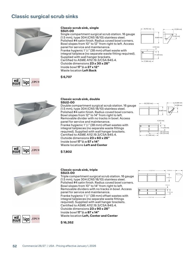 Franke USA Commercial Products Catalog Weekly Ad January 1 - December 31, 2026