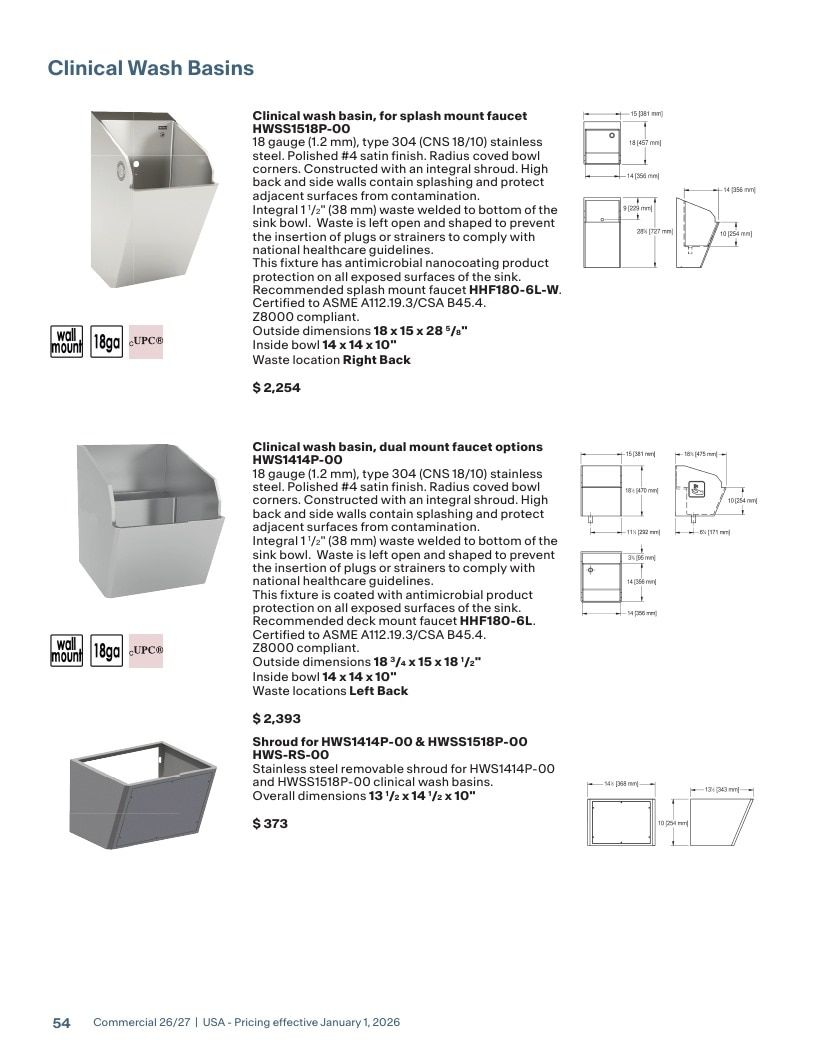 Franke USA Commercial Products Catalog Weekly Ad January 1 - December 31, 2026