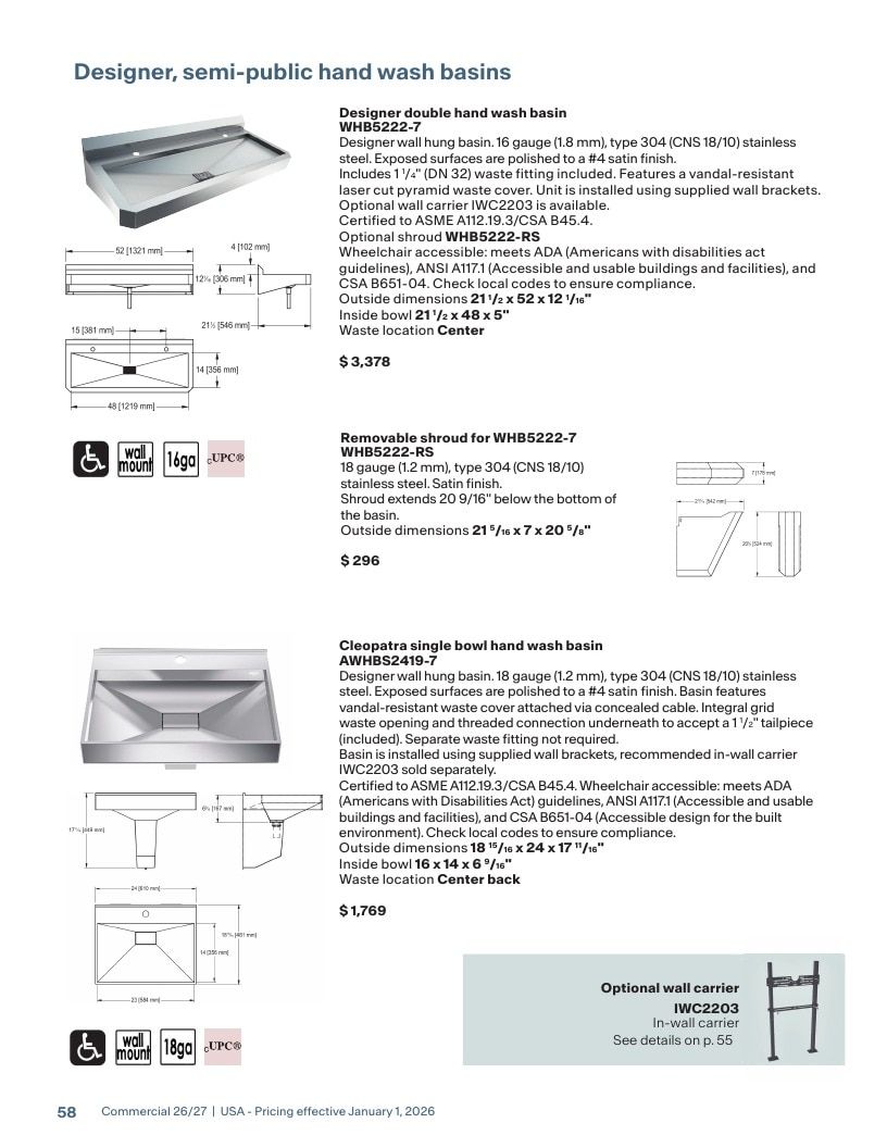 Franke USA Commercial Products Catalog Weekly Ad January 1 - December 31, 2026