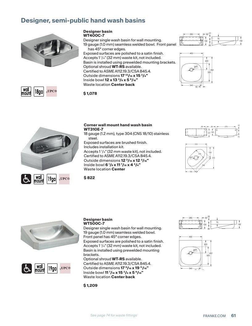 Franke USA Commercial Products Catalog Weekly Ad January 1 - December 31, 2026