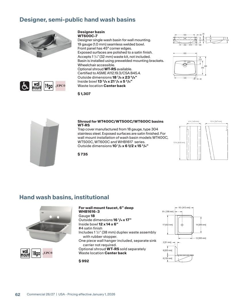 Franke USA Commercial Products Catalog Weekly Ad January 1 - December 31, 2026