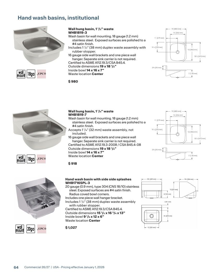 Franke USA Commercial Products Catalog Weekly Ad January 1 - December 31, 2026