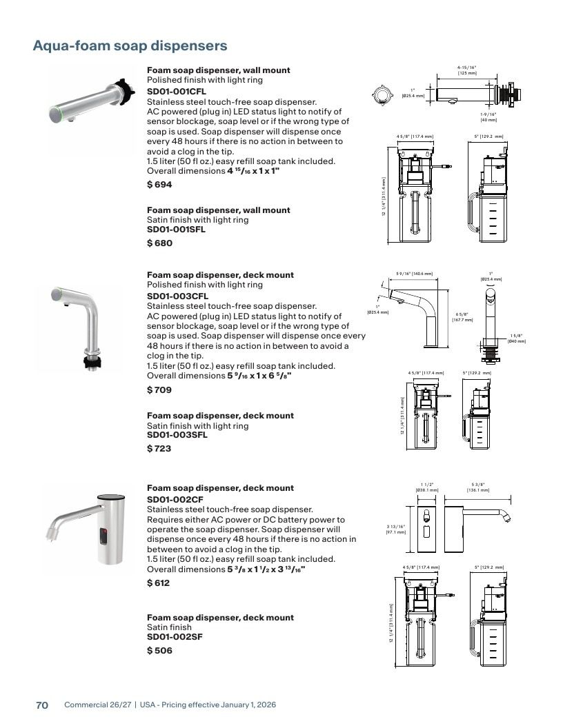Franke USA Commercial Products Catalog Weekly Ad January 1 - December 31, 2026