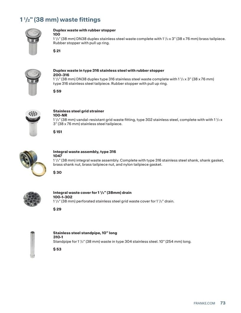 Franke USA Commercial Products Catalog Weekly Ad January 1 - December 31, 2026