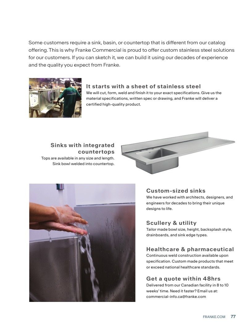 Franke USA Commercial Products Catalog Weekly Ad January 1 - December 31, 2026
