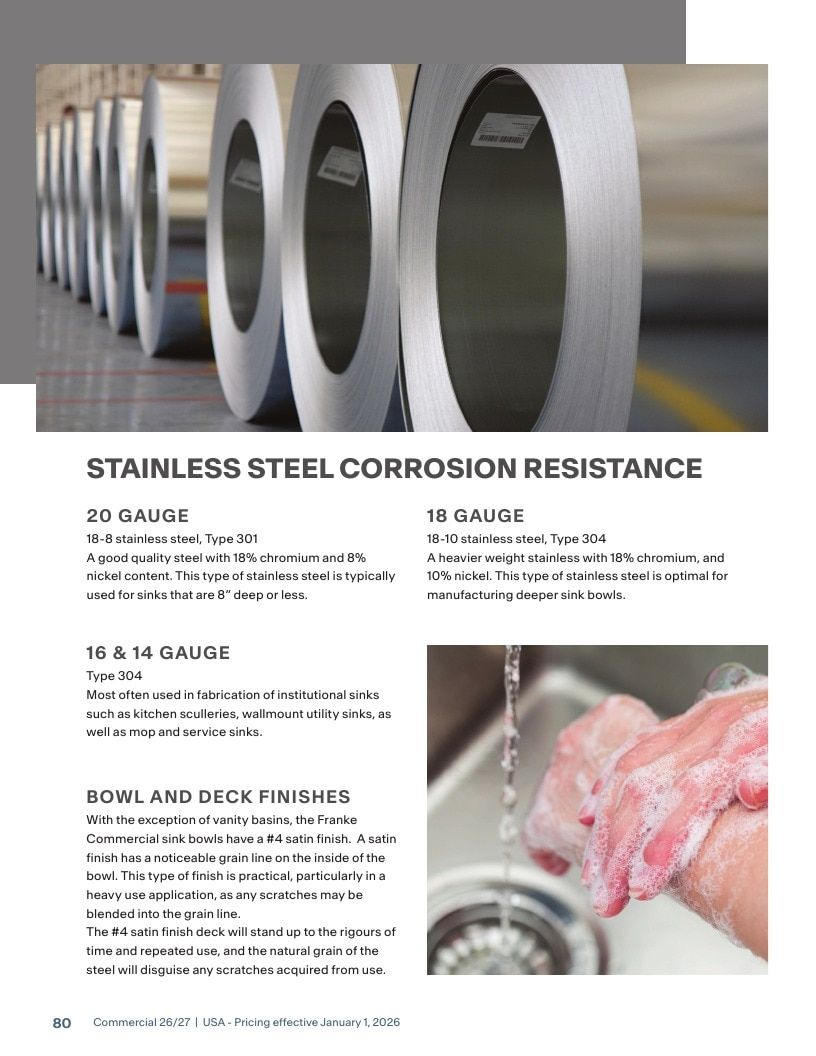 Franke USA Commercial Products Catalog Weekly Ad January 1 - December 31, 2026