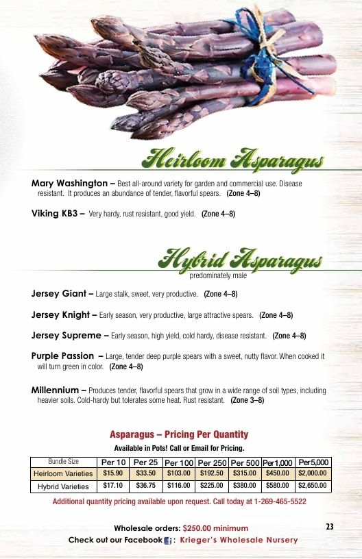 Krieger's Wholesale Nursery Wholesale Nursery Catalog Weekly Ad January 1 - December 31, 2026