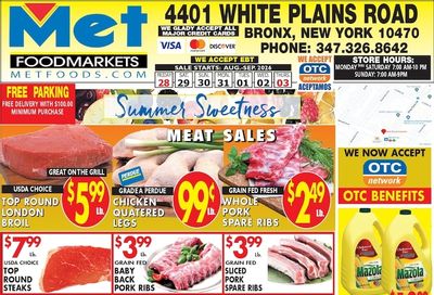 Met Foodmarkets (4401 White Plains Rd, Bronx, NY) Weekly Ad August 28 - September 3, 2026