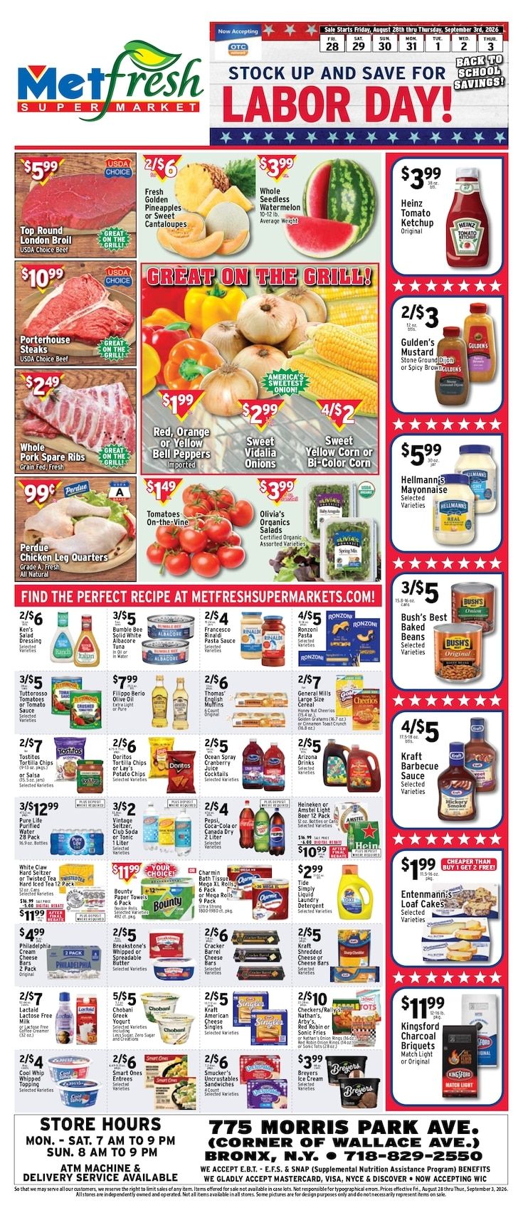 Met Foodmarkets (775 Morris Park Ave, Bronx, NY) Weekly Ad August 28 - September 3, 2026