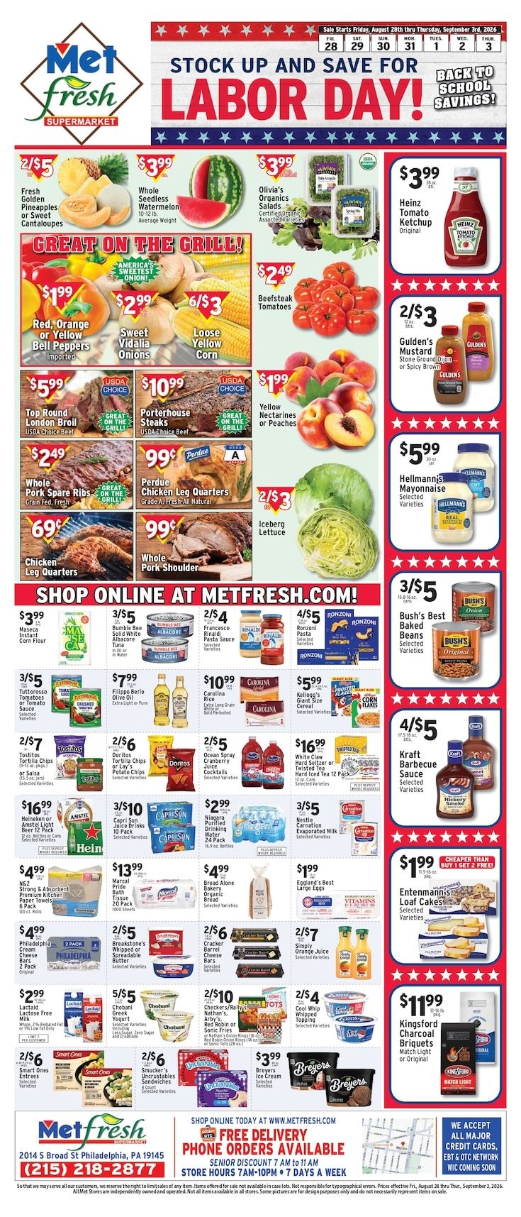 Met Foodmarkets (Philadelphia, PA) Weekly Ad August 28 - September 3, 2026