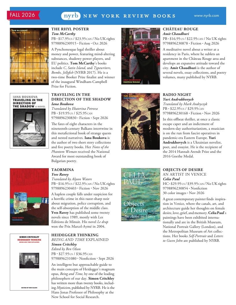 New York Review Books Fall Book Catalog Weekly Ad January 1 - December 31, 2026