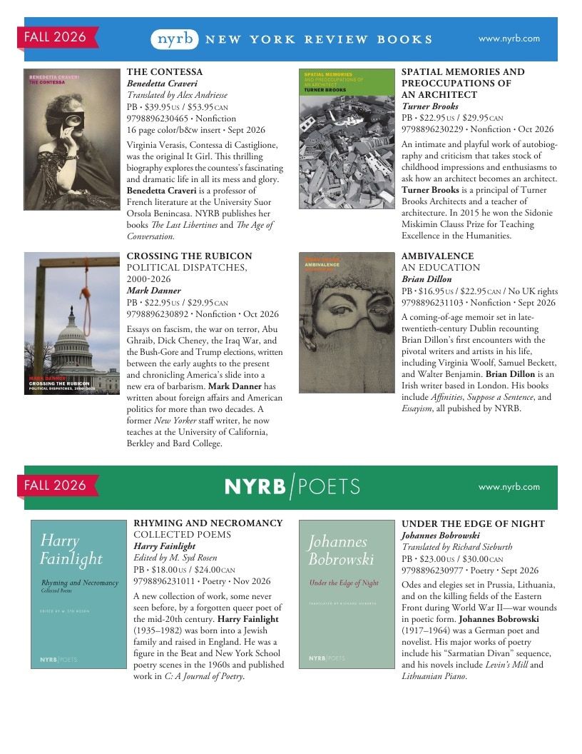 New York Review Books Fall Book Catalog Weekly Ad January 1 - December 31, 2026