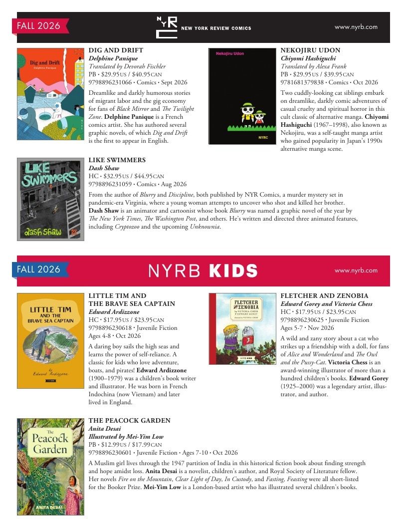 New York Review Books Fall Book Catalog Weekly Ad January 1 - December 31, 2026
