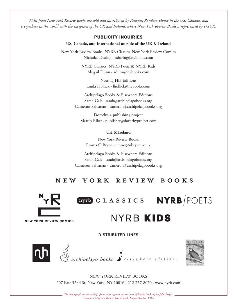 New York Review Books Fall Book Catalog Weekly Ad January 1 - December 31, 2026