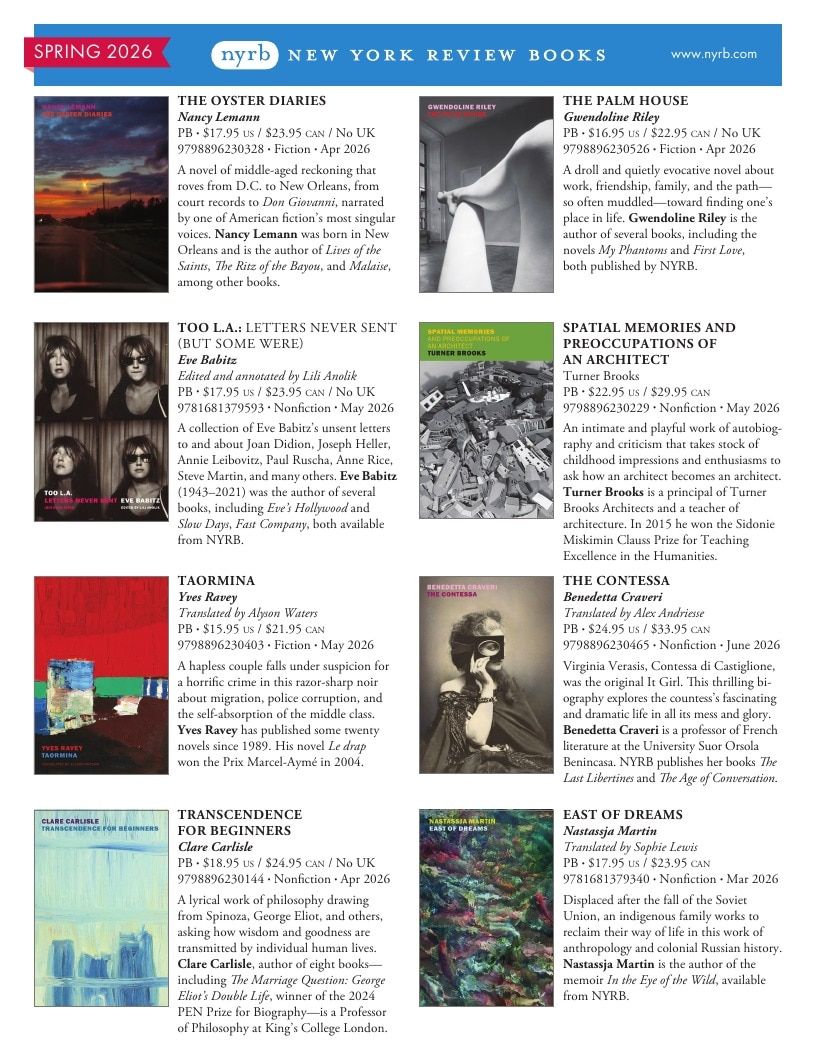 New York Review Books Spring Book Catalog Weekly Ad January 1 - December 31, 2026