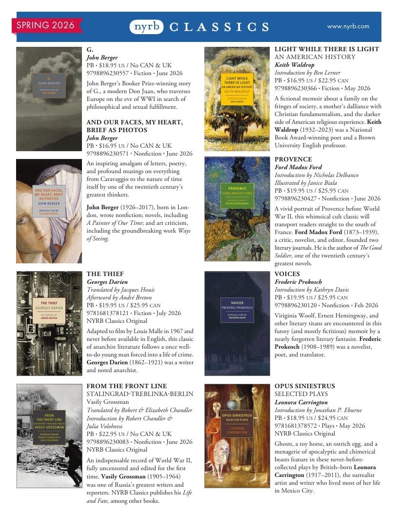 New York Review Books Spring Book Catalog Weekly Ad January 1 - December 31, 2026