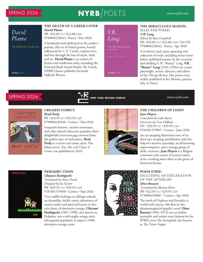 New York Review Books Spring Book Catalog Weekly Ad January 1 - December 31, 2026