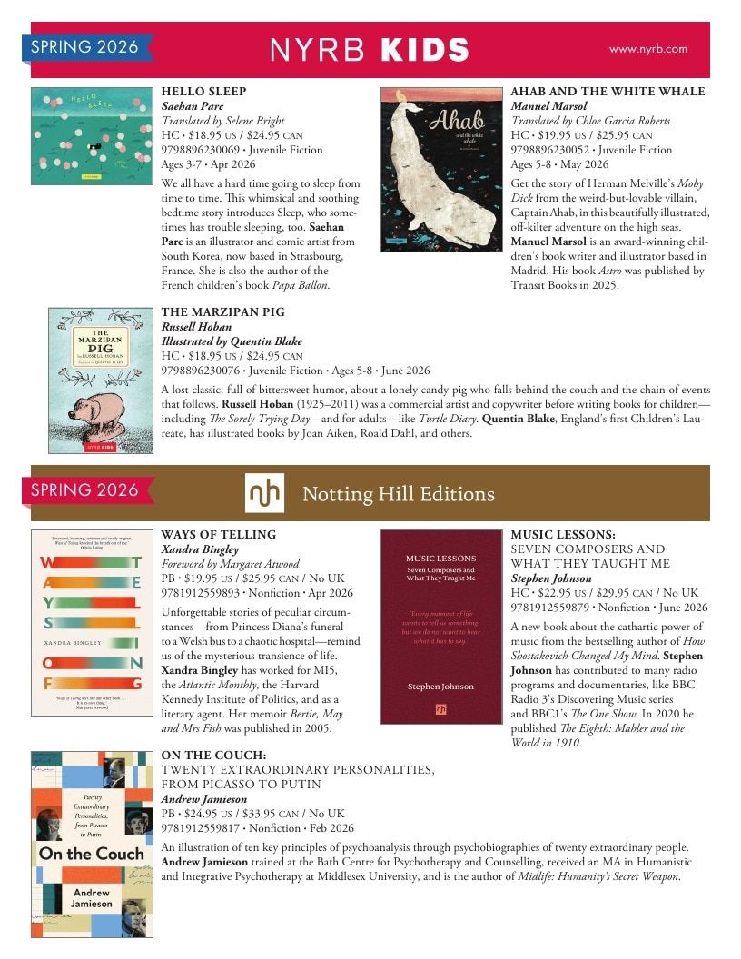 New York Review Books Spring Book Catalog Weekly Ad January 1 - December 31, 2026