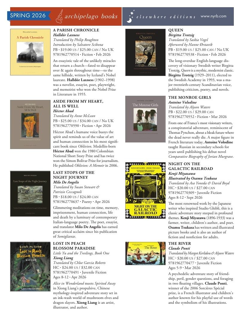 New York Review Books Spring Book Catalog Weekly Ad January 1 - December 31, 2026