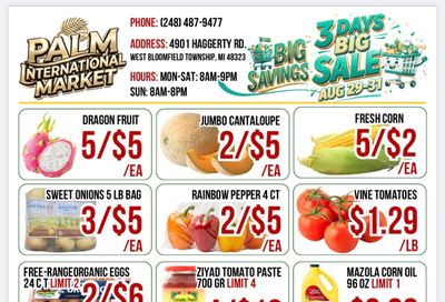 Palm International Market Weekly Ad August 29 - 30, 2026