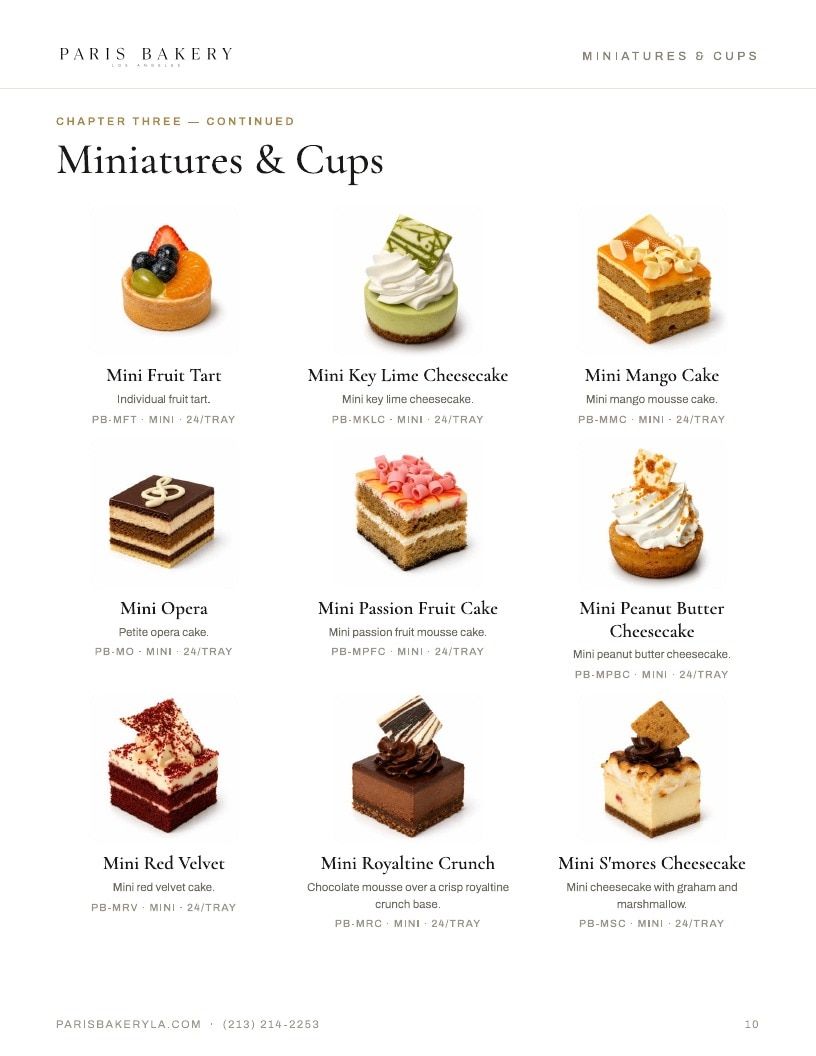 Paris Bakery LA Wholesale Bakery Catalog Weekly Ad January 1 - December 31, 2026