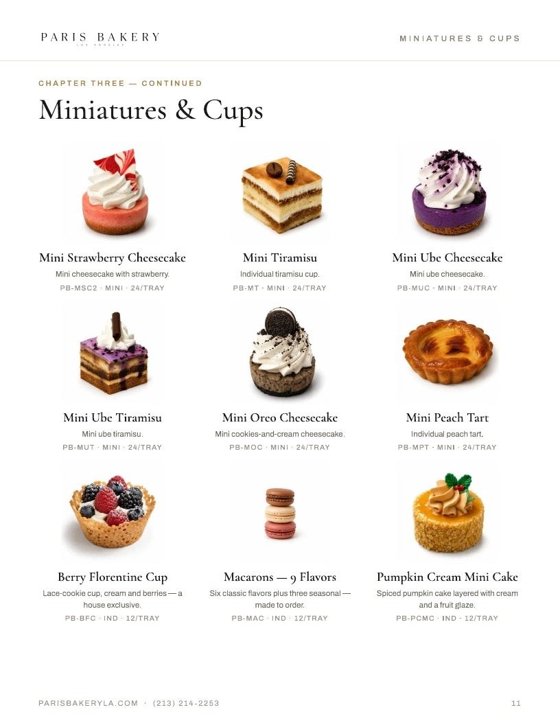 Paris Bakery LA Wholesale Bakery Catalog Weekly Ad January 1 - December 31, 2026