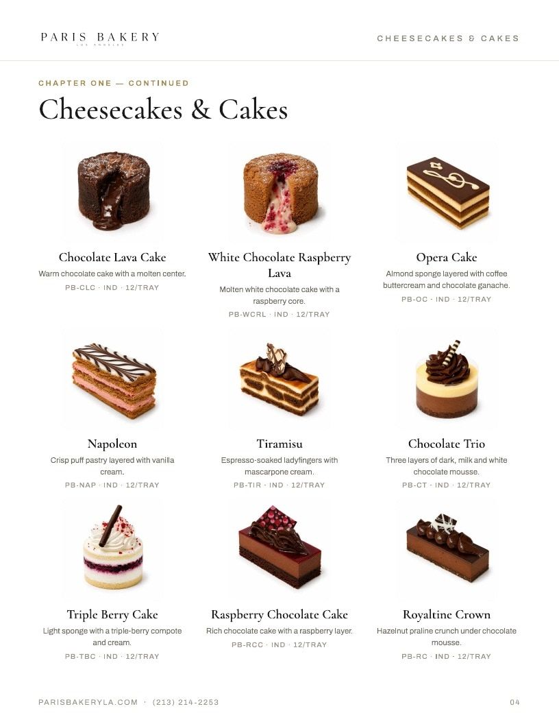 Paris Bakery LA Wholesale Bakery Catalog Weekly Ad January 1 - December 31, 2026