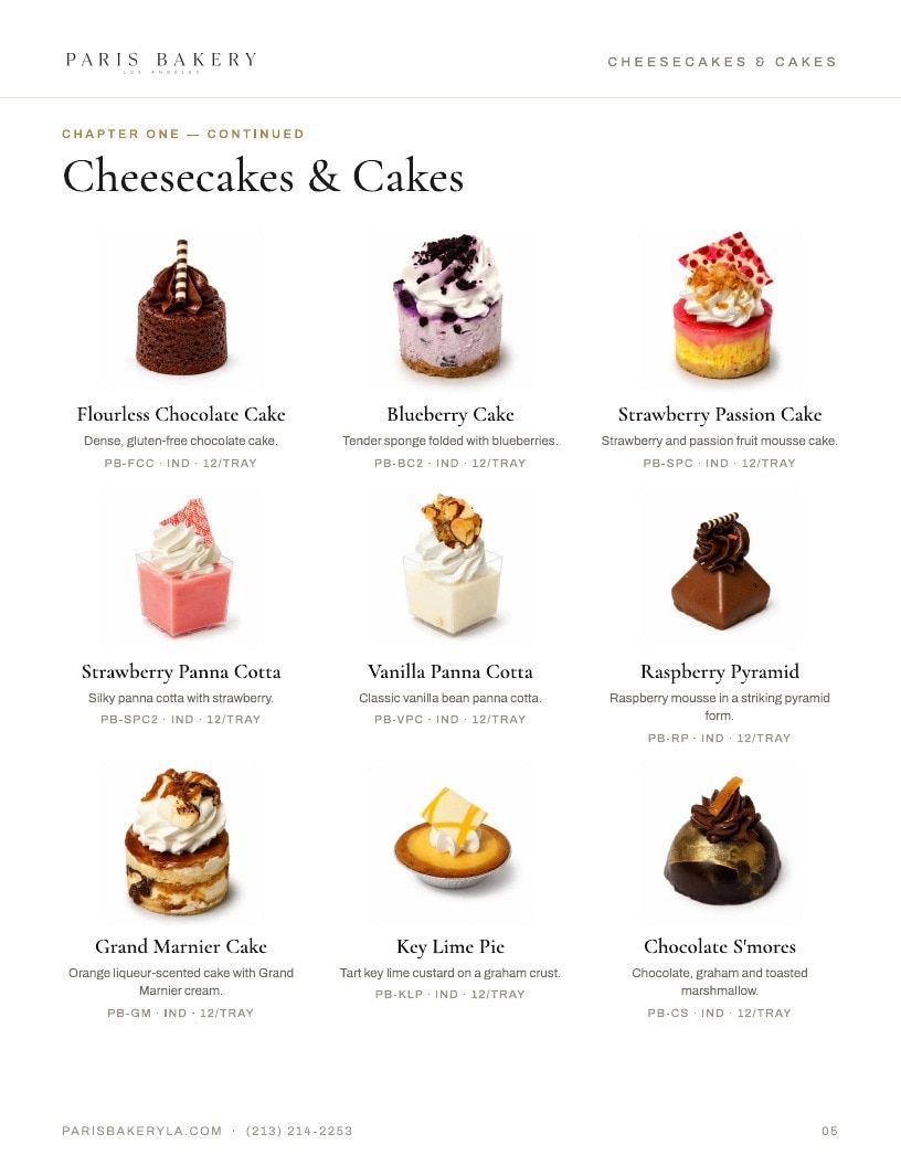 Paris Bakery LA Wholesale Bakery Catalog Weekly Ad January 1 - December 31, 2026