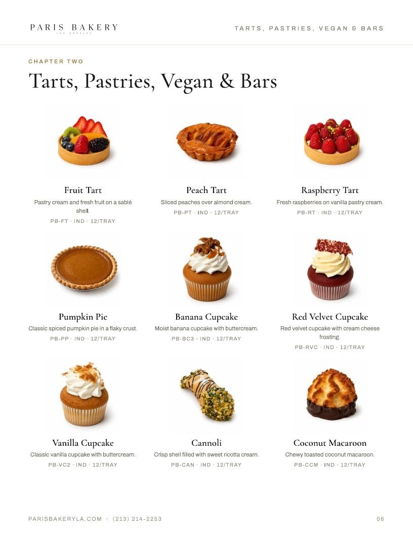 Paris Bakery LA Wholesale Bakery Catalog Weekly Ad January 1 - December 31, 2026