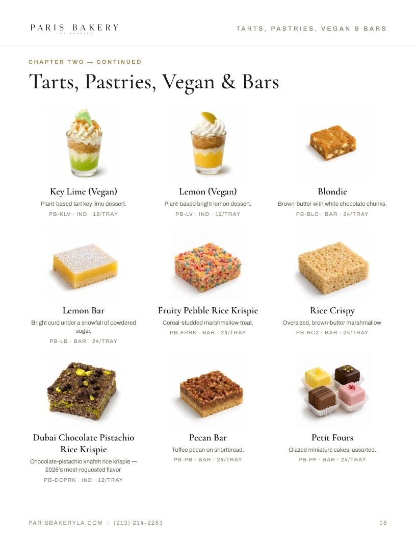 Paris Bakery LA Wholesale Bakery Catalog Weekly Ad January 1 - December 31, 2026