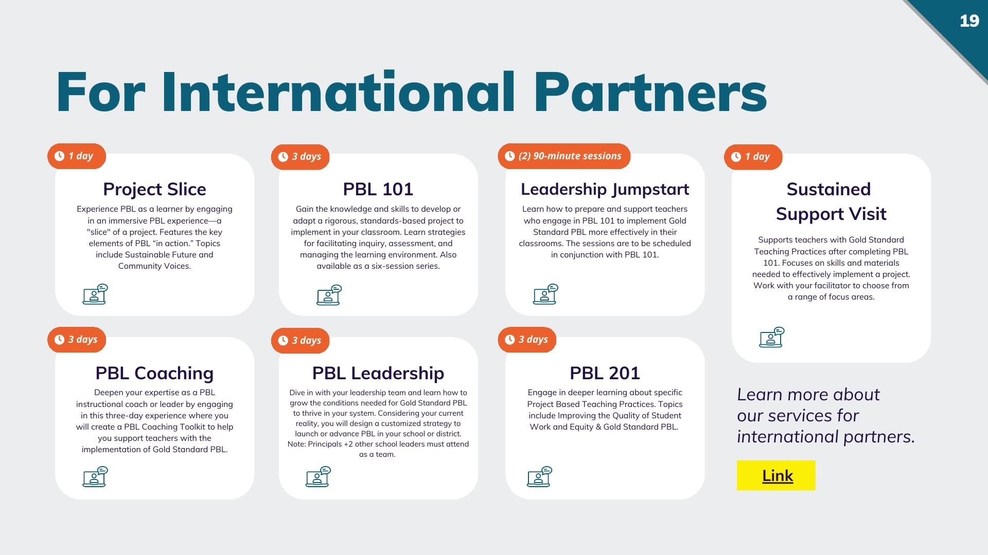 PBLWorks Education Services Catalog Weekly Ad January 1 - December 31, 2026
