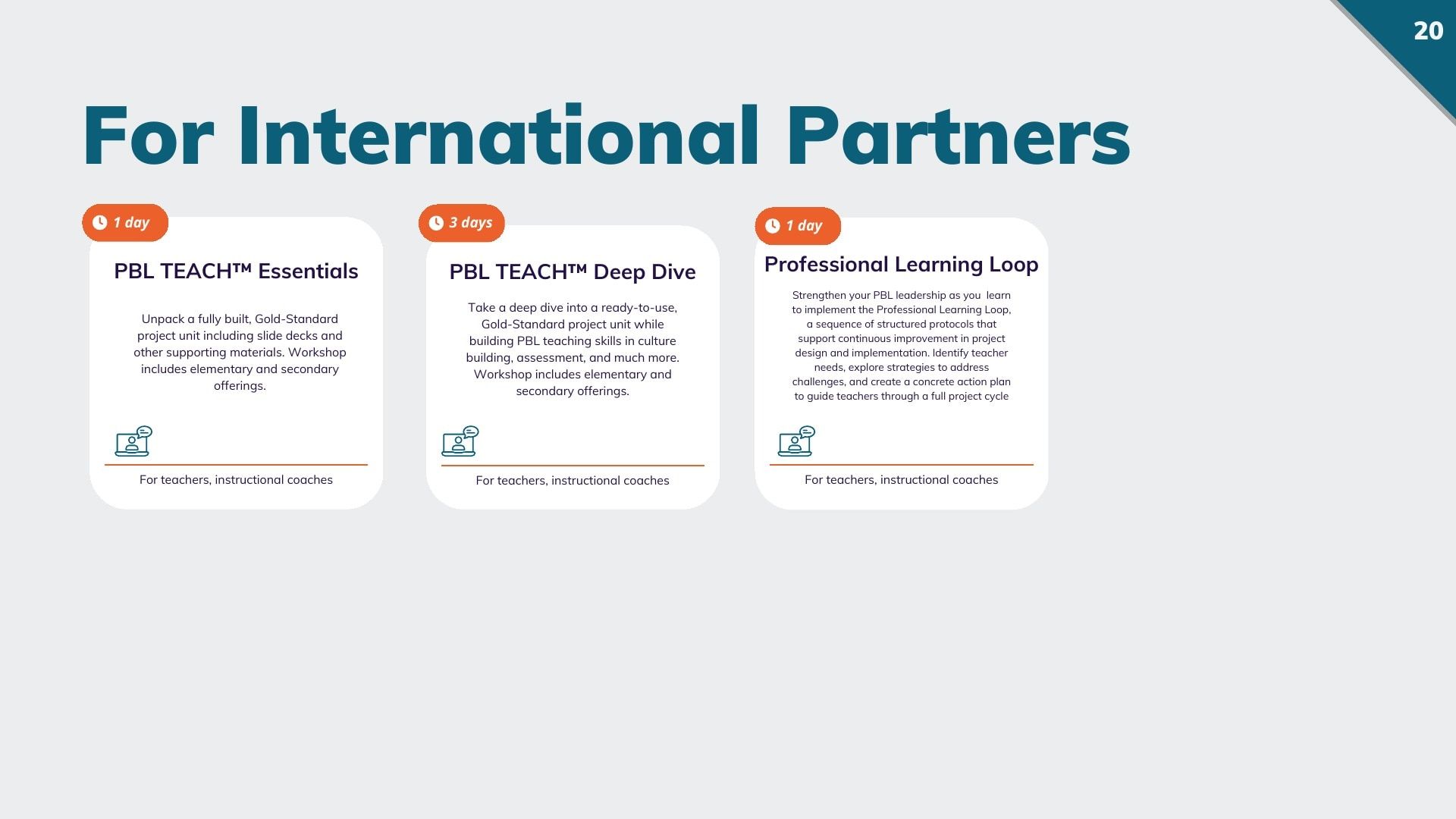 PBLWorks Education Services Catalog Weekly Ad January 1 - December 31, 2026